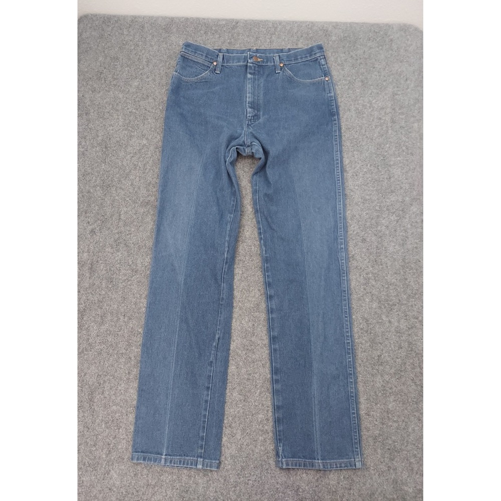 Wrangler Jeans Mens 35x36 Blue 13MWZ Western Cowboy Cut Rancher Cowboy Workwear